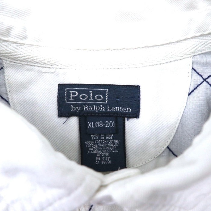 Polo by Ralph Lauren ボーダーポロシャツ XL ホワイト ネイビー コットン ビッグポニー刺繍 ナンバリング | Vintage.City 빈티지숍, 빈티지 코디 정보