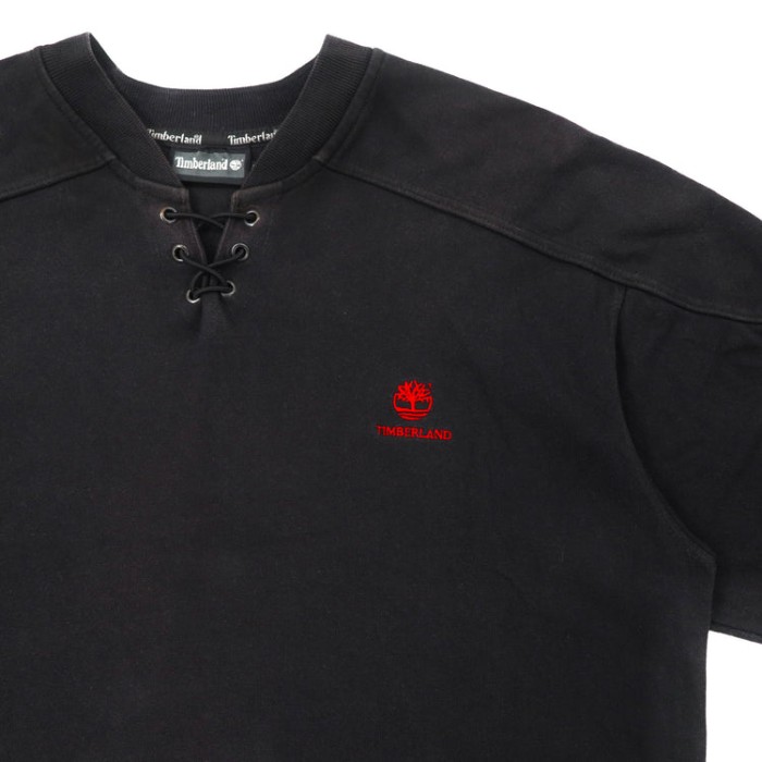 Timberland ビッグサイズ レースアップスウェット M ブラック ロゴ刺繍 90年代 | Vintage.City 빈티지숍, 빈티지 코디 정보
