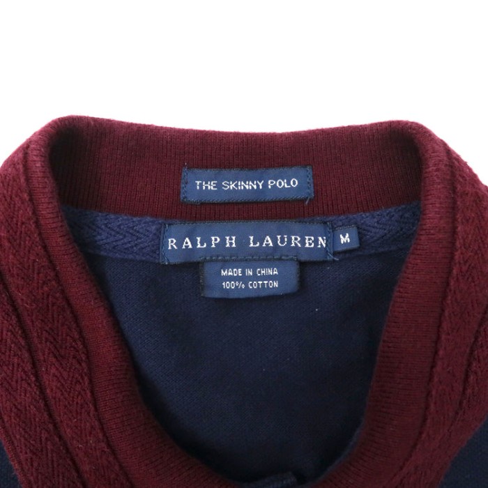 RALPH LAUREN ポロシャツ M ネイビー コットン ロゴ刺繍 | Vintage.City 古着屋、古着コーデ情報を発信
