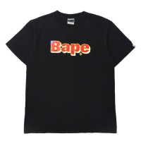 A BATHING APE ビッグロゴプリントTシャツ L ブラック コットン 日本製 | Vintage.City 古着屋、古着コーデ情報を発信