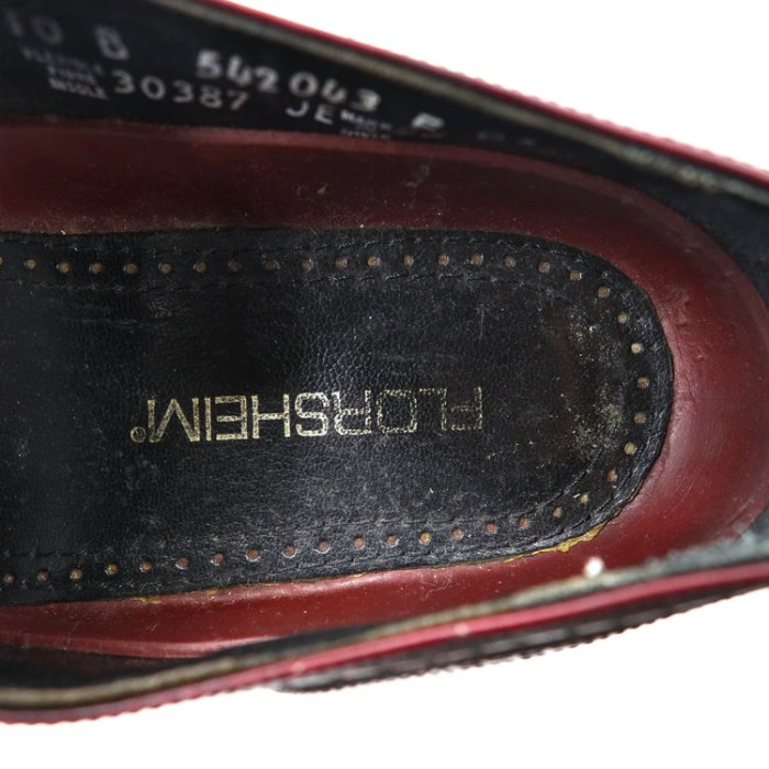FLORSHEIM ウィングチップシューズ 28cm ボルドー レザー | Vintage.City 古着屋、古着コーデ情報を発信