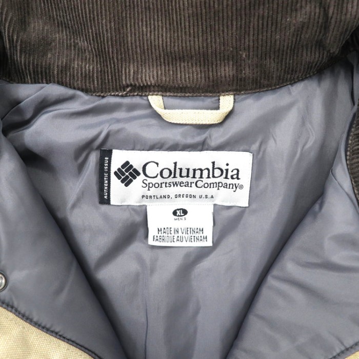 Columbia ダック地インサレーションジャケット フーデッドワークジャケット XL ベージュ コットン PM5028 | Vintage.City 古着屋、古着コーデ情報を発信