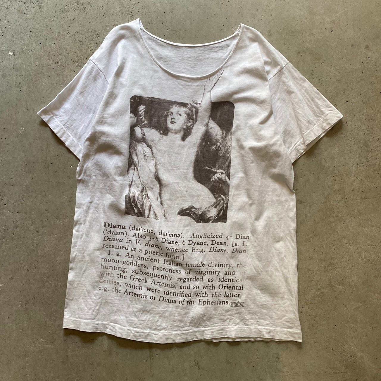 USA製 90s Diana ディアナ ローマ神話 女神 アート Tシャツ メンズXL相当