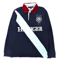 TOMMY HILFIGER ビッグサイズ ラガーシャツ XS ネイビー コットン エンブレムロゴ刺繍 | Vintage.City 古着屋、古着コーデ情報を発信