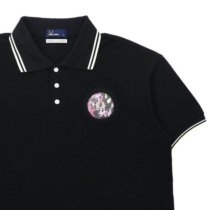 FRED PERRY × AKANE UTSUNOMIYA ビッグサイズ ポロシャツ S ブラック コットン Pique Shirt 2020年モデル 日本製 | Vintage.City 古着屋、古着コーデ情報を発信