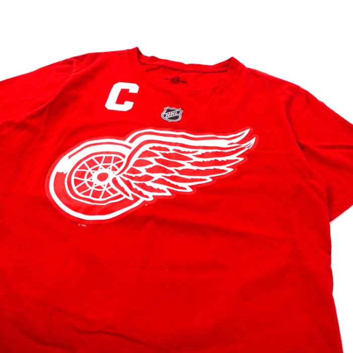 adidas プリントTシャツ S レッド コットン ナンバリング NHL Detroit Red Wings | Vintage.City 古着屋、古着コーデ情報を発信