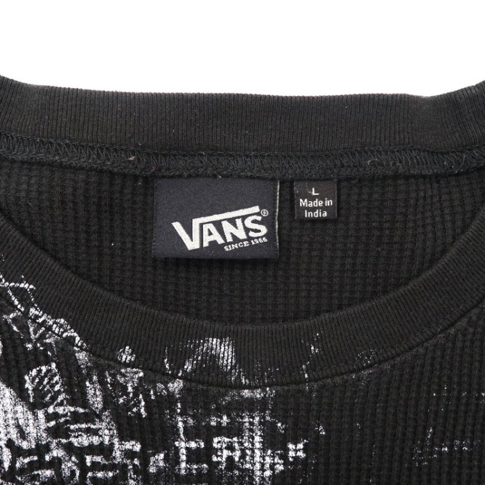 VANS サーマル ロングスリーブTシャツ L ブラック コットン ロゴペイント | Vintage.City Vintage Shops, Vintage Fashion Trends