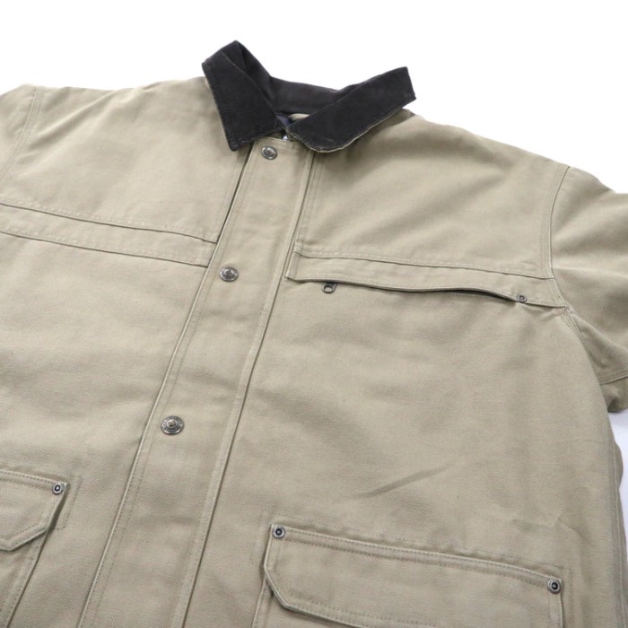 Columbia ダック地インサレーションジャケット フーデッドワークジャケット XL ベージュ コットン PM5028 | Vintage.City 古着屋、古着コーデ情報を発信