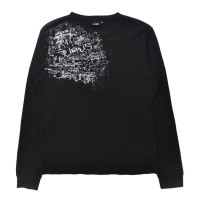 VANS サーマル ロングスリーブTシャツ L ブラック コットン ロゴペイント | Vintage.City 빈티지숍, 빈티지 코디 정보