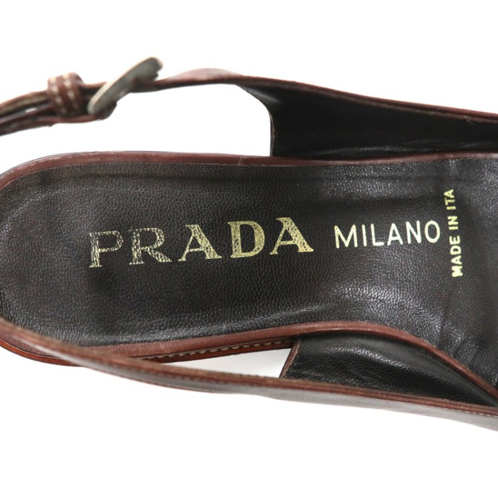 PRADA レザーサンダル 23cm ブラウン イタリア製 | Vintage.City 빈티지숍, 빈티지 코디 정보