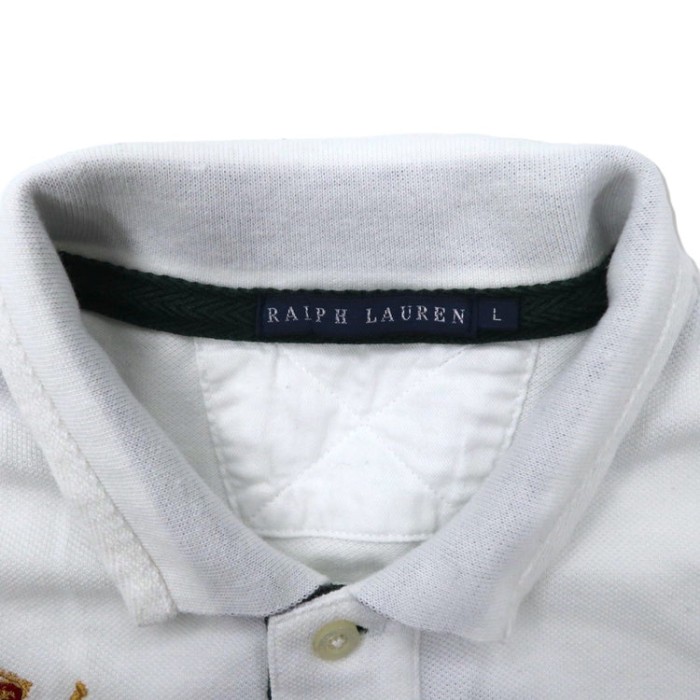 RALPH LAUREN ラガーシャツ L ホワイト コットン ナンバリング ビッグポニー刺繍 | Vintage.City 古着屋、古着コーデ情報を発信