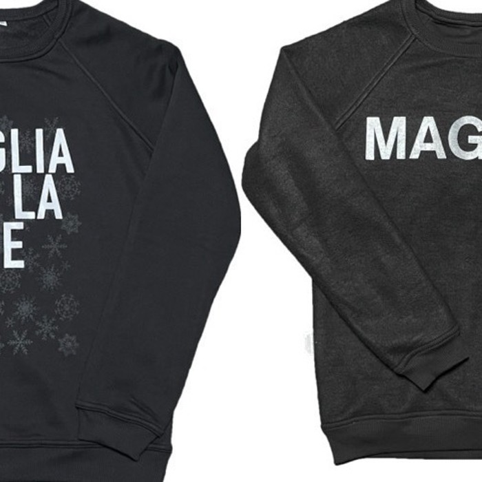 ☆新品☆ MADE IN ITALY製 MAGLIA「PER LA NEVE」ロゴプリント ...