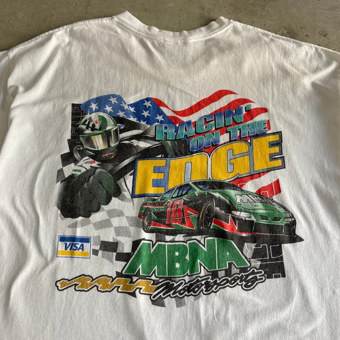 00年代 VISA NASCAR MBNA 企業ロゴ レーシングTシャツ メンズXL