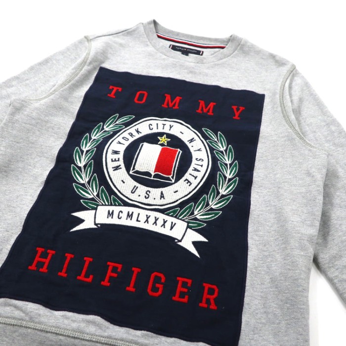 TOMMY HILFIGER クレストスウェットシャツ S グレー コットン MW0MW09466 | Vintage.City 古着屋、古着コーデ情報を発信