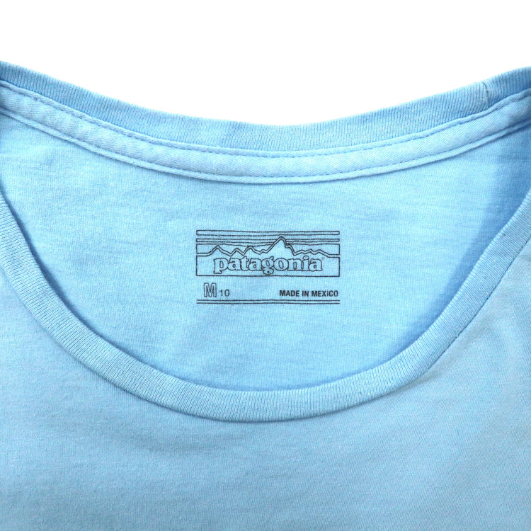 patagonia ロゴプリントTシャツ M ブルー コットン メキシコ製 | Vintage.City