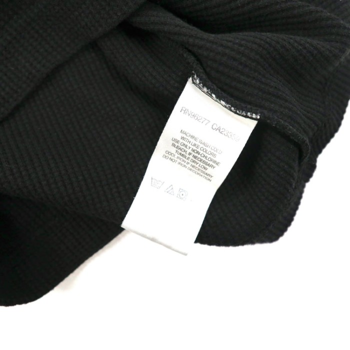 VANS サーマル ロングスリーブTシャツ L ブラック コットン ロゴペイント | Vintage.City 古着屋、古着コーデ情報を発信