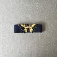 Vintage 80s USA retro navy blue× beige enamel butterfly belt レトロ ヴィンテージ ネイビー×ベージュ エナメル 蝶々 ベルト | Vintage.City ヴィンテージ 古着