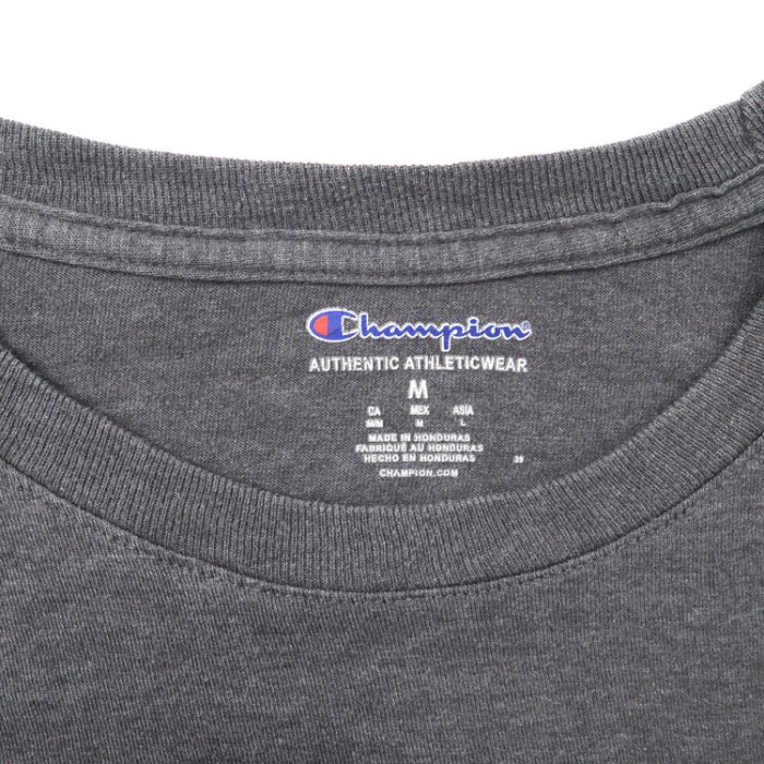 Champion ロングスリーブTシャツ L グレー コットン スクリプトロゴ刺繍 | Vintage.City 古着屋、古着コーデ情報を発信