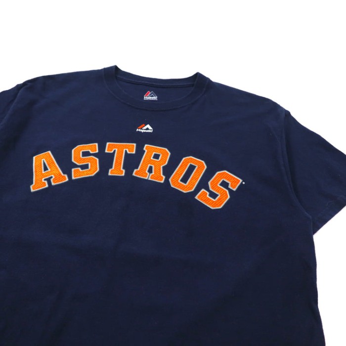 Majestic ベースボールプリントTシャツ M ネイビー ナンバリング MLB Houston Astros ニカラグア製 | Vintage.City 古着屋、古着コーデ情報を発信