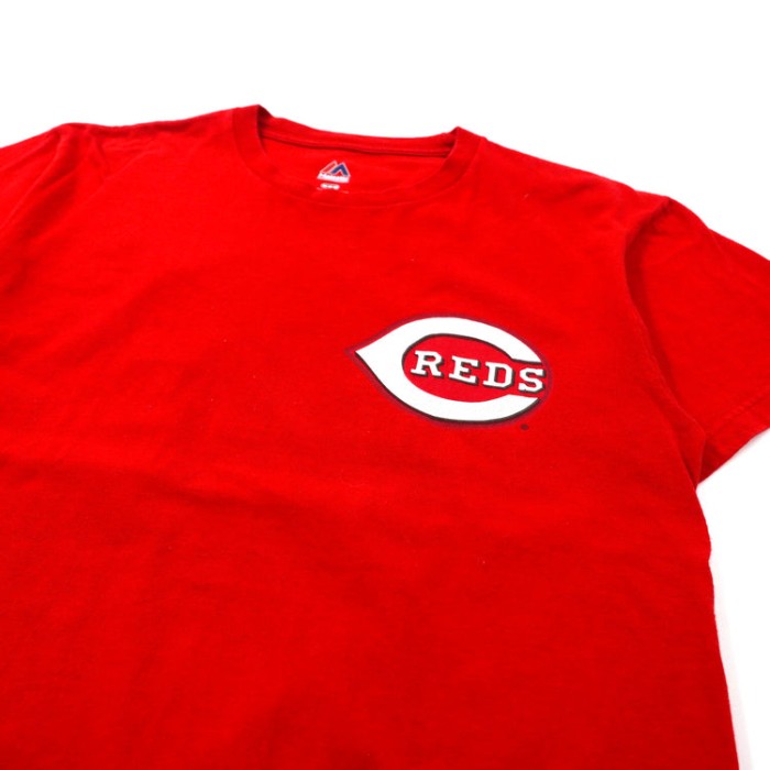 Majestic ベースボールプリントTシャツ M レッド コットン ナンバリング MLB Cincinnati Reds | Vintage.City 빈티지숍, 빈티지 코디 정보