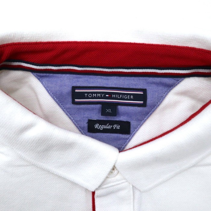 TOMMY HILFIGER ビッグサイズ ポロシャツ XL ホワイト コットン Regular Fit ロゴワッペン | Vintage.City 빈티지숍, 빈티지 코디 정보