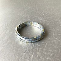 Used retro mode mosaic blue gray shell bangle | Vintage.City ヴィンテージ 古着