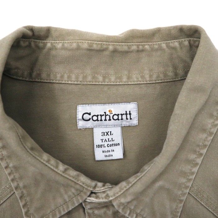 Carhartt ビッグサイズ ワークシャツ ウェスタンシャツ 3XL ベージュ コットン スナップボタン | Vintage.City 古着屋、古着コーデ情報を発信