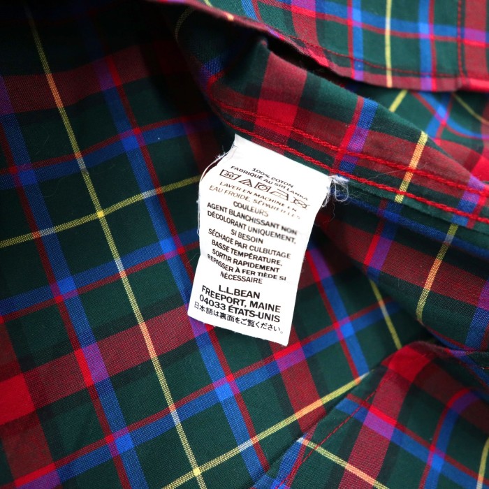 L.L.Bean ボタンダウンシャツ L レッド チェック コットン TRADITIONAL FIT スリランカ製 | Vintage.City 古着屋、古着コーデ情報を発信