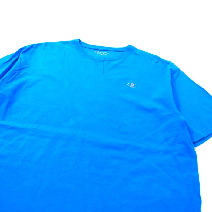 Champion ビッグサイズTシャツ L ブルー コットン ワンポイントロゴ メキシコ製 | Vintage.City 古着屋、古着コーデ情報を発信