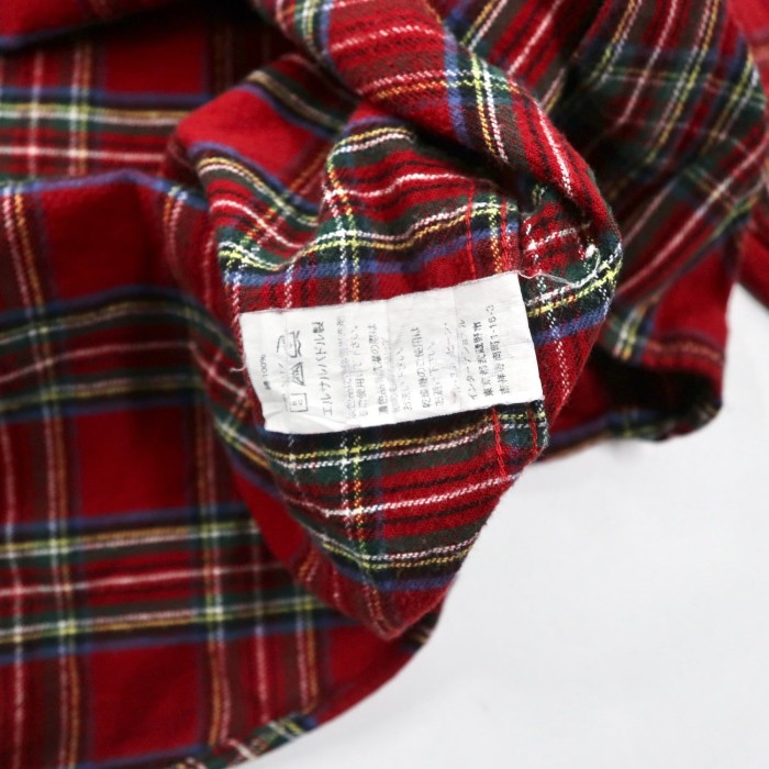 L.L.Bean タータンチェック ボタンダウンシャツ L レッド コットン | Vintage.City 古着屋、古着コーデ情報を発信
