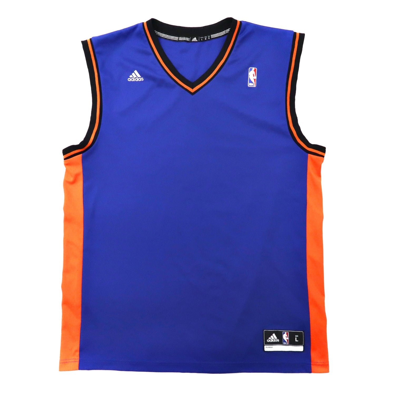 adidas × NBA ゲームシャツ バスケタンクトップ L ブルー ポリエステル
