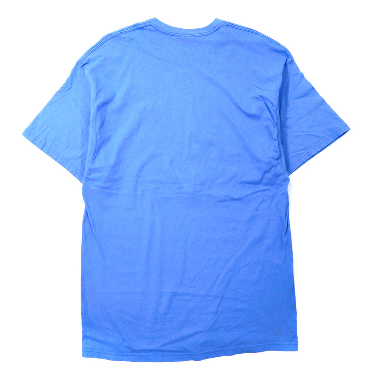 Champion ビッグサイズTシャツ XL ブルー コットン ワンポイントロゴ
