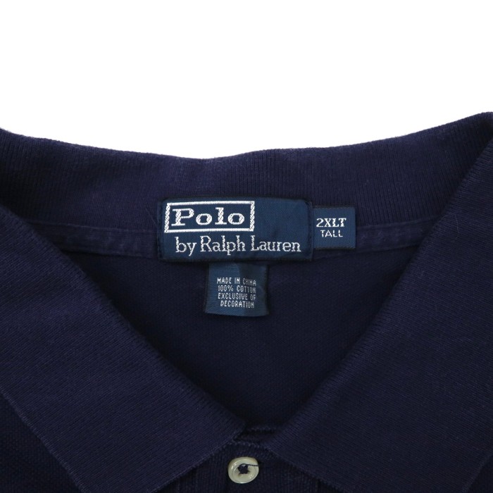 Polo by Ralph Lauren ビッグサイズ 長袖ポロシャツ 2XLT ネイビー コットン 鹿の子 スモールポニー刺繍 | Vintage.City 빈티지숍, 빈티지 코디 정보
