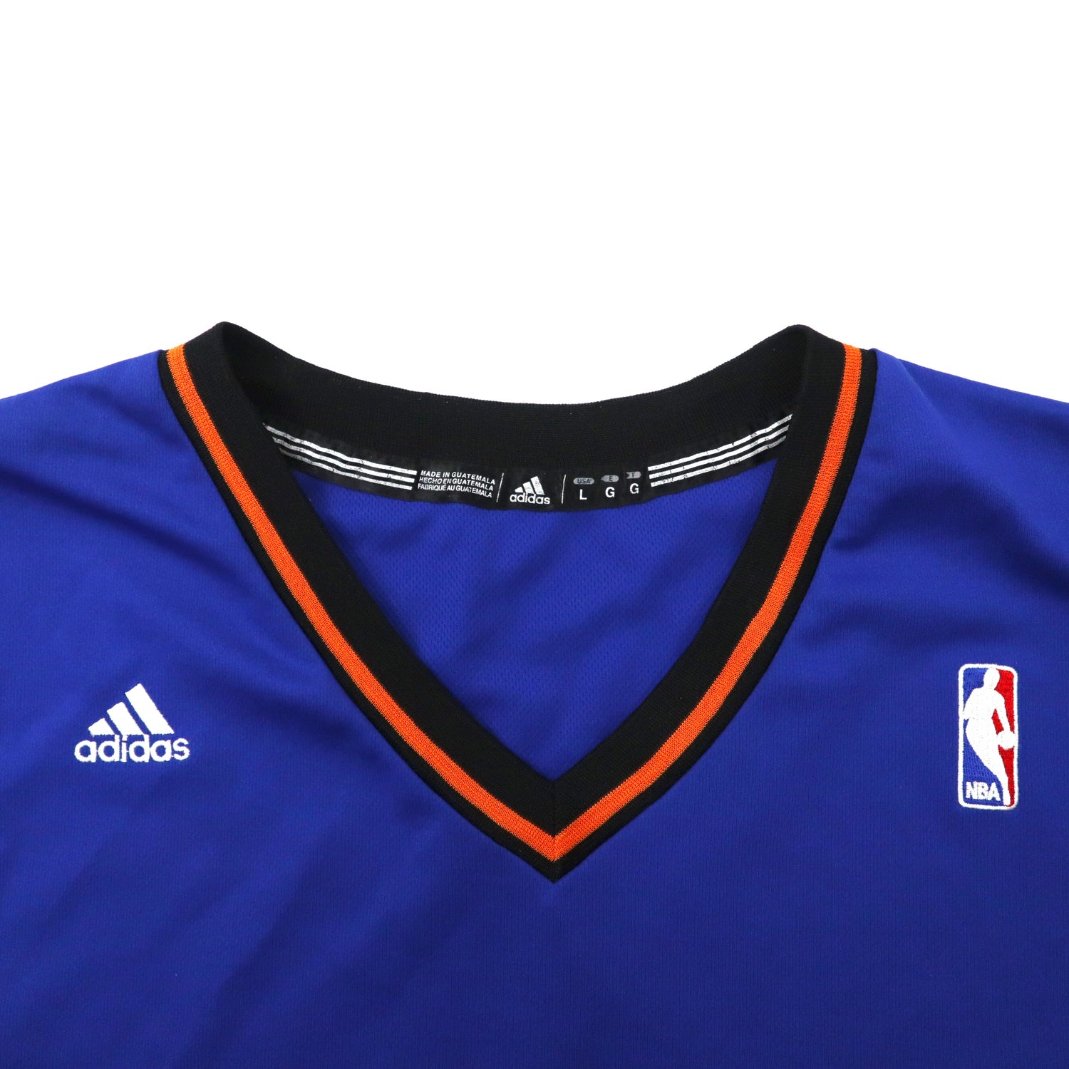 adidas × NBA ゲームシャツ バスケタンクトップ L ブルー ポリエステル