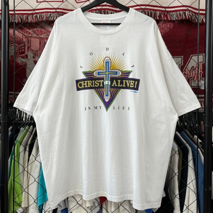90s キリスト デザインTシャツ 十字架 オーバーサイズ 3XL 古着 古着屋 ...