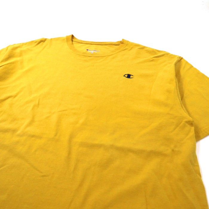Champion ビッグサイズ ワンポイントロゴTシャツ XL イエロー コットン メキシコ製 | Vintage.City 古着屋、古着コーデ情報を発信
