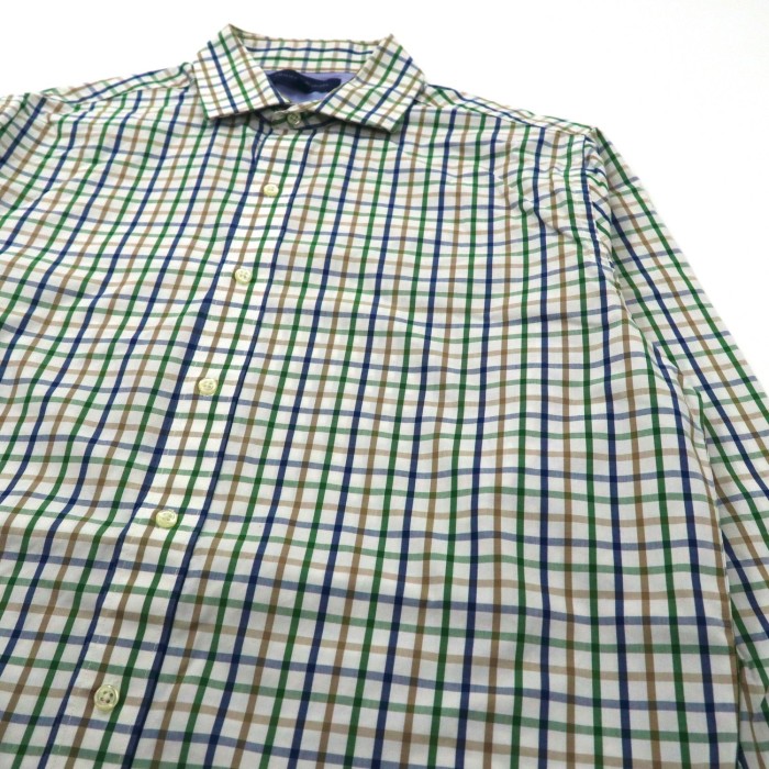 TOMMY HILFIGER ドレスシャツ 16 34-35 ホワイト チェック コットン | Vintage.City 빈티지숍, 빈티지 코디 정보