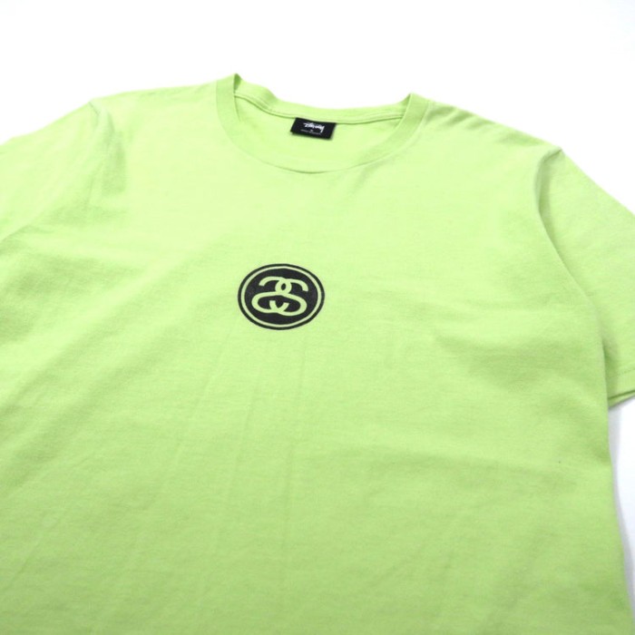 Stussy ロゴプリントTシャツ S グリーン コットン シャネルロゴ メキシコ製 | Vintage.City 古着屋、古着コーデ情報を発信