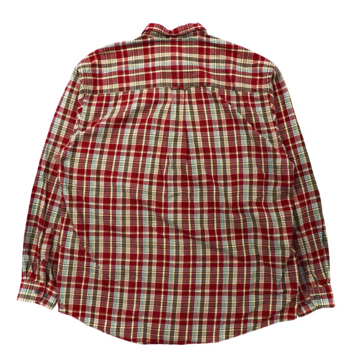 Eddie Bauer ボタンダウンシャツ L レッド チェック コットン 90年代 | Vintage.City 古着屋、古着コーデ情報を発信
