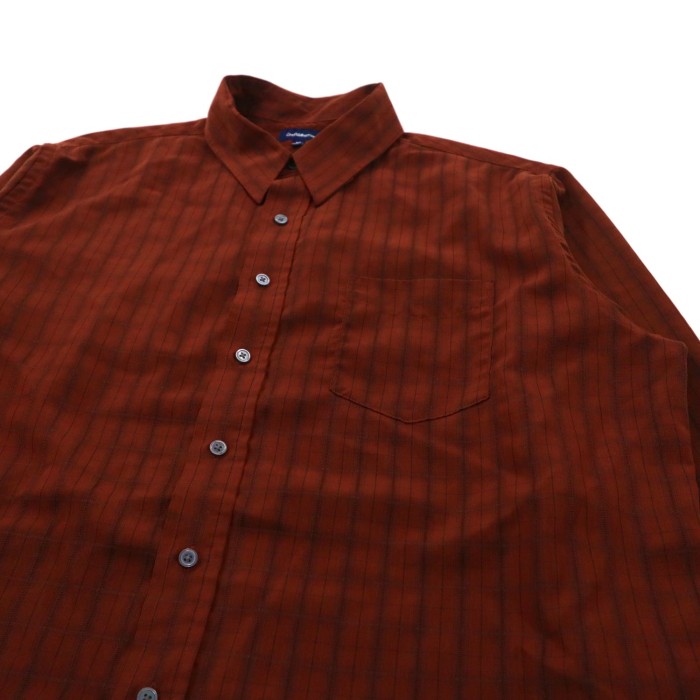 Croft&Barrow ビッグサイズ チェックシャツ ポリシャツ XL ブラウン ポリエステル | Vintage.City 빈티지숍, 빈티지 코디 정보