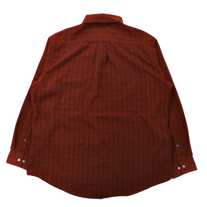 Croft&Barrow ビッグサイズ チェックシャツ ポリシャツ XL ブラウン ポリエステル | Vintage.City 古着屋、古着コーデ情報を発信