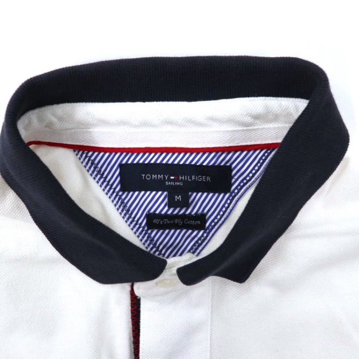 TOMMY HILFIGER ポロシャツ M ホワイト コットン 40's Two Ply Cotton | Vintage.City 古着屋、古着コーデ情報を発信