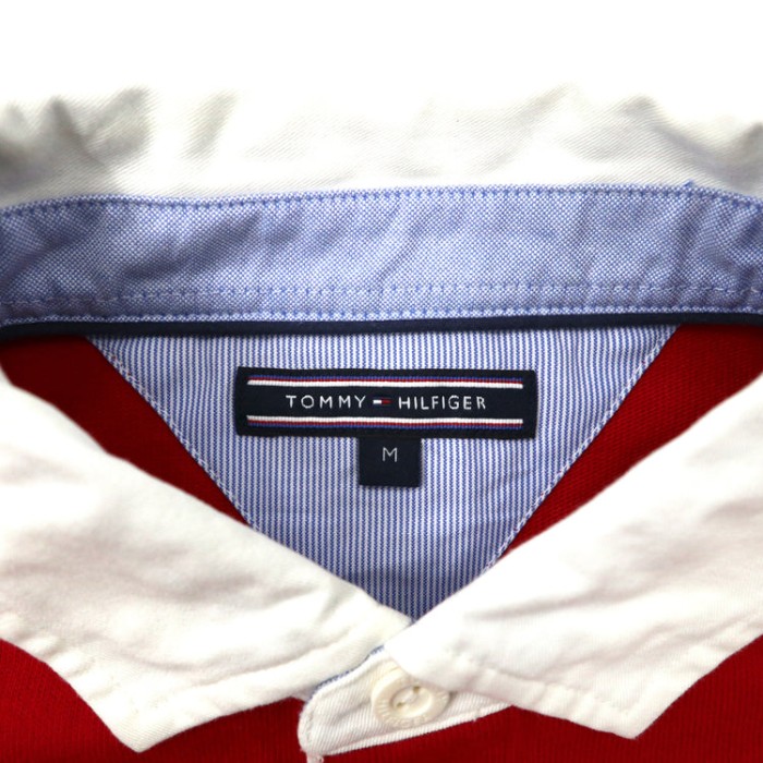 TOMMY HILFIGER ラガーシャツ M レッド コットン ロゴ刺繍 MW0MW06611 | Vintage.City 古着屋、古着コーデ情報を発信