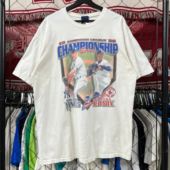 90s MLB ニューヨークヤンキース レッドソックス デザインTシャツ