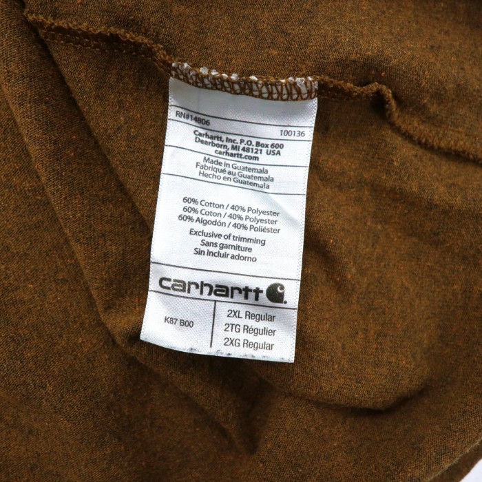 carhartt ビッグサイズ ポケットTシャツ 2XL ブラウン コットン ORIGINAL FIT | Vintage.City Vintage Shops, Vintage Fashion Trends