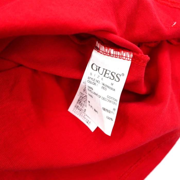 GUESS JEANS ビッグサイズ ロゴプリントTシャツ M レッド コットン トライアングルロゴ ヘビーウェイト | Vintage.City 古着屋、古着コーデ情報を発信