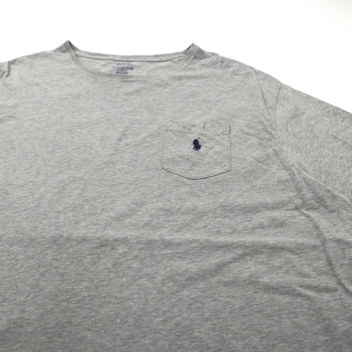 POLO RALPH LAUREN ビッグサイズ ポケットTシャツ XXL グレー コットン CLASSIC FIT スモールポニー刺繍 | Vintage.City 빈티지숍, 빈티지 코디 정보