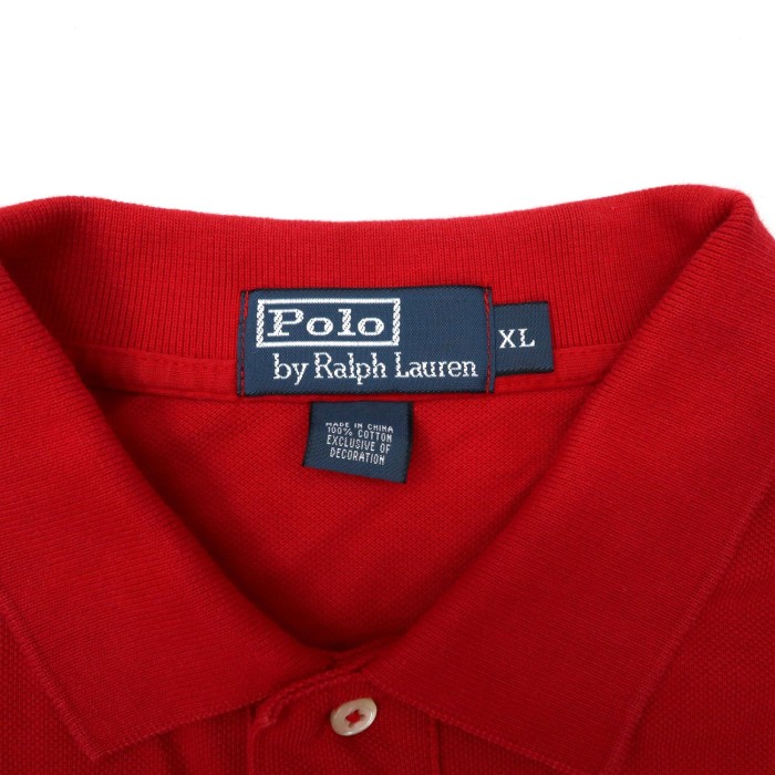 Polo by Ralph Lauren ビッグサイズ 長袖ポロシャツ XL レッド コットン 鹿の子 スモールポニー刺繍 | Vintage.City 빈티지숍, 빈티지 코디 정보