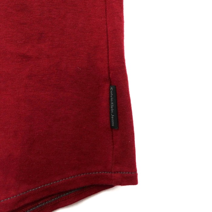 Calvin Klein Jeans 半袖スナップボタンシャツ L ボルドー コットン | Vintage.City 古着屋、古着コーデ情報を発信