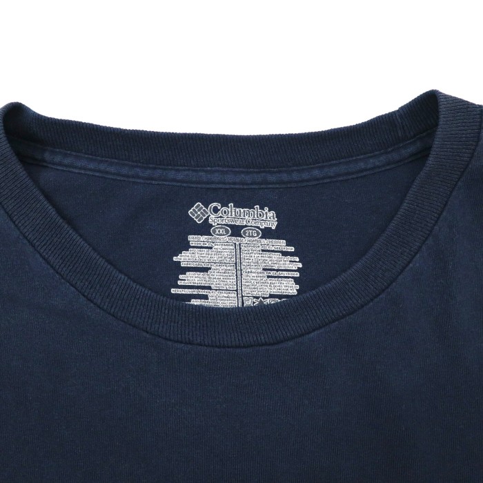 Columbia PFG ビッグサイズ ロゴプリントTシャツ XXL ネイビー コットン バックプリント | Vintage.City 빈티지숍, 빈티지 코디 정보